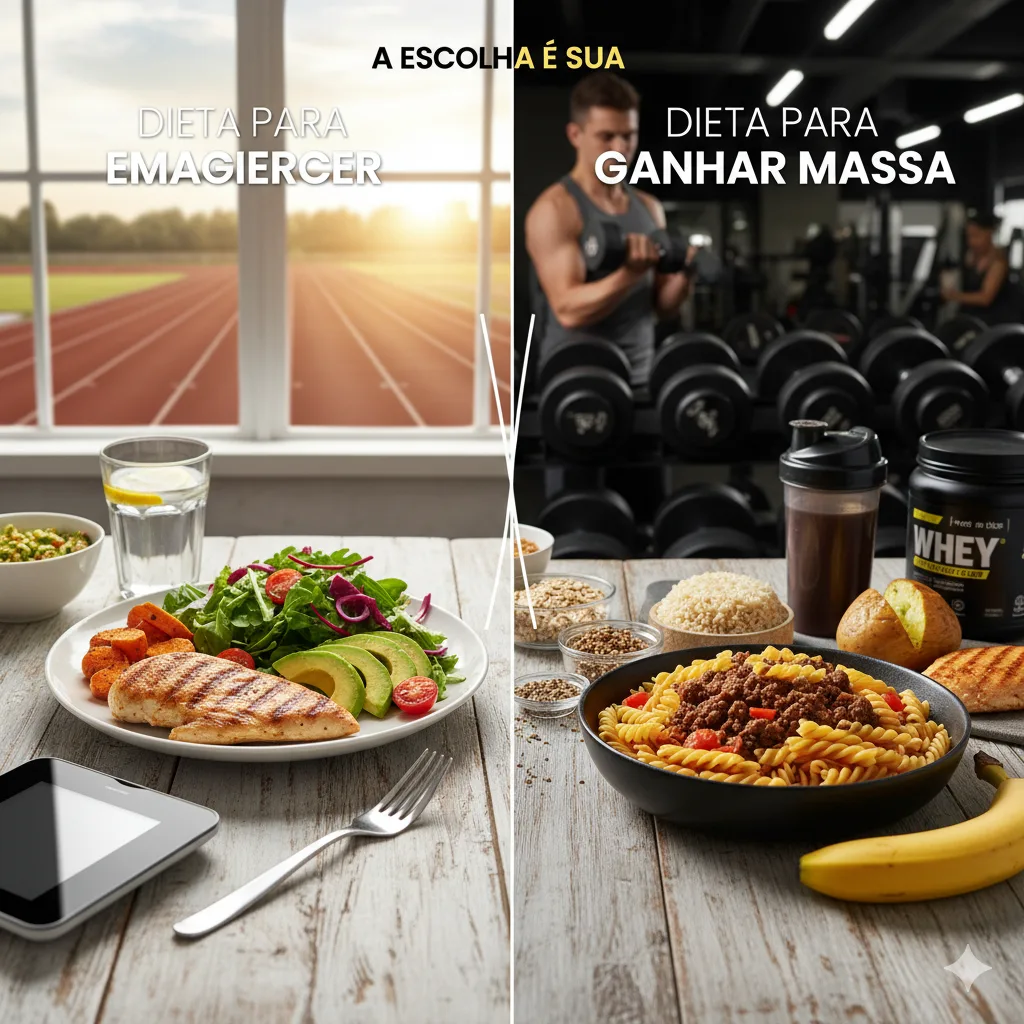 Dieta para Emagrecer vs. Dieta para Ganhar Massa: Entenda as Diferenças e Alcance Seus Objetivos